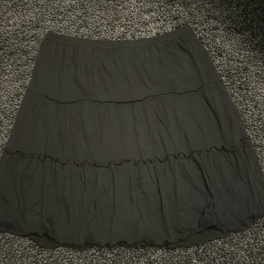 Black Knee Length Skirt by AGB - Size Medium